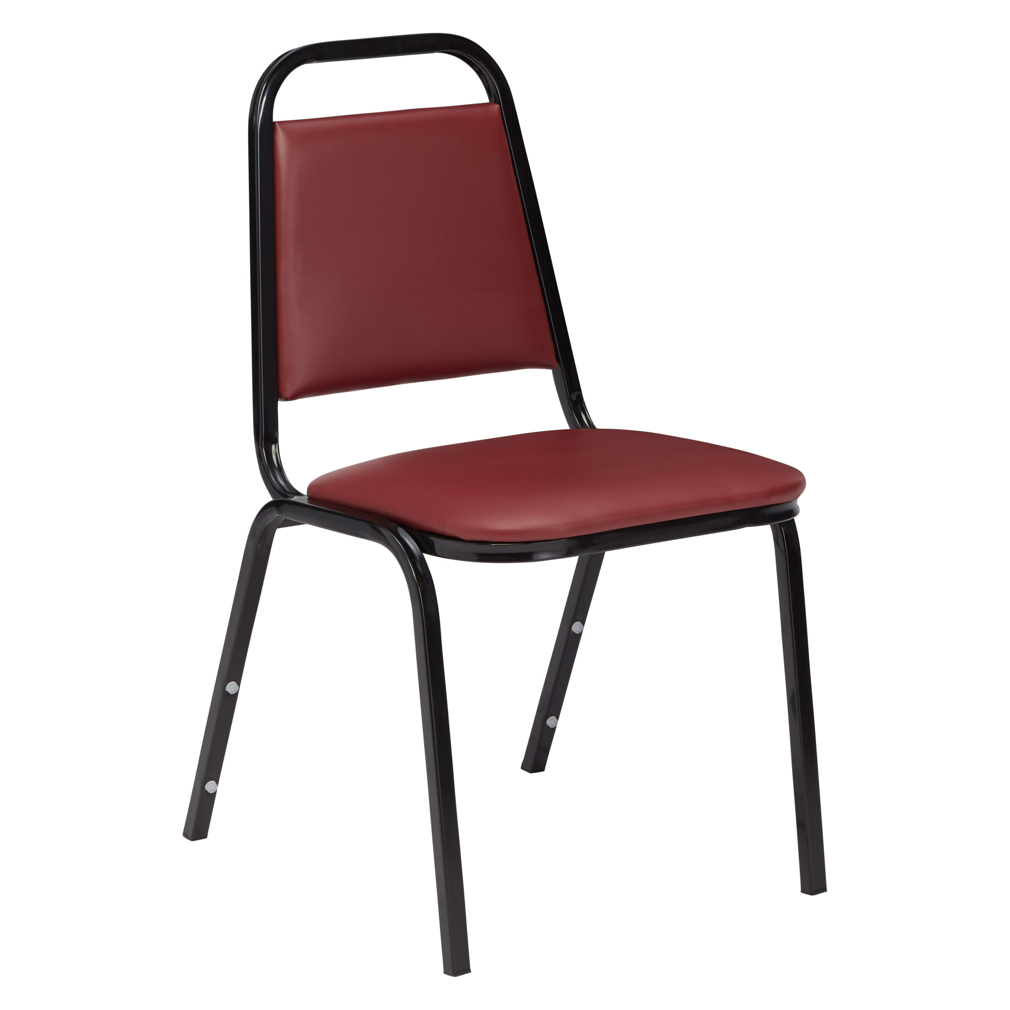 National Public Seating, 9100 Series Vinyl Upholstered Stack Chair, Primary Color Burgundy, Included (qty.) 1, Seating Type Dining Chair, Model# 9108-B